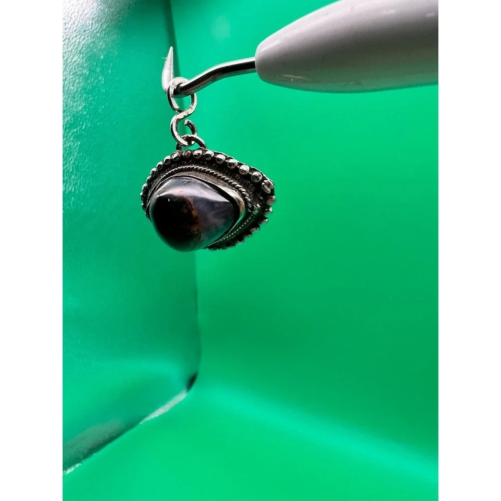 Vintage Natural Black‎ Stone Pendant Jewelry